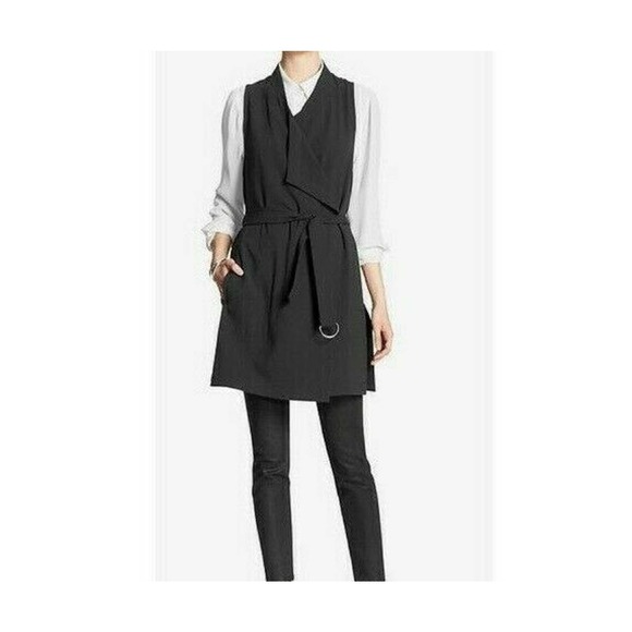 Banana Republic Jackets & Blazers - Banana Republic Belt Drapery Wrap Vest  M Black